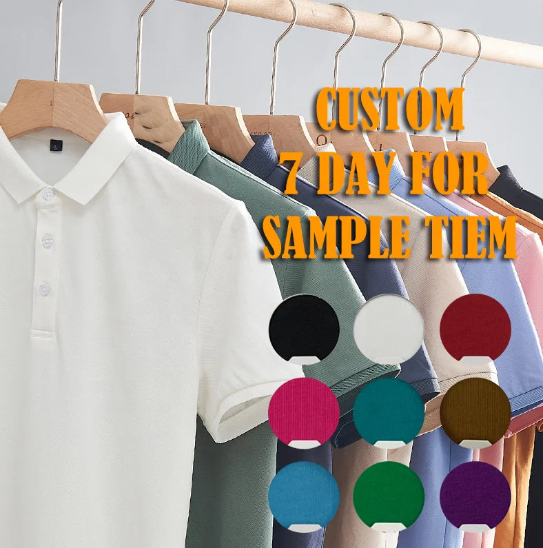 2023 Men's Golf Custom Polo Shirt Full logo Embroidery Wholesale Breathable Quick-drying Guarantee Quality Polo Shirts