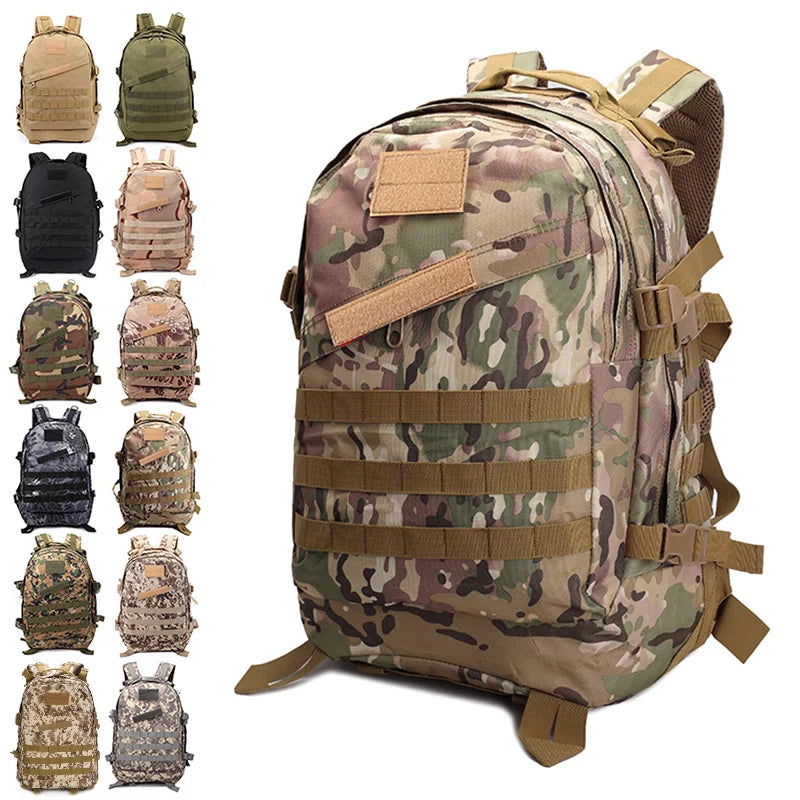 Fashionable Camo Design Nylon Zipper Waterproof Tactical Backpack for Outdoor Survival Camping Hunting Hiking