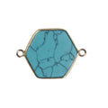 HZ Wholesale Natural Blue Turquoise Healing Stone Aura Pillar Necklace Colorful Electroplated Crystal Point Pendant Jewelry