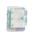 2022 Mini Notebook Planner Ring Binder Transparent Clear PVC Cover Notebook 3 Rings Loose Leaf Budget Binder With Cash Envelopes