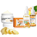 Private Label Whitening Face Cream Turmeric Oil Skin Care Set