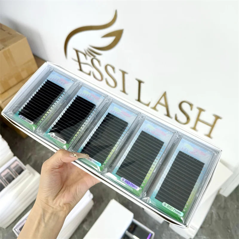 Hot Best Selling Silk Cashmere Ellipse Flat Eyelash Extension Lash Trays Handmade Eyelash Tray Private Label