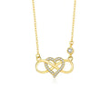 Wholesale Fashion S925 Pure Silver Light Luxury Zircon Love Necklace for Women Niche Ins Wind Mobius Collarbone Chain for Women