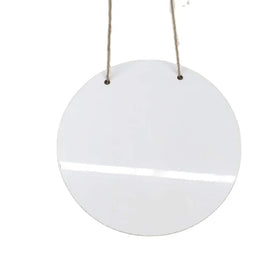 Sublimation Blank Diy Photo Print Wood Mdf Door Plate Welcome Door Sign Round Shape 12inch Doorplate Hanger