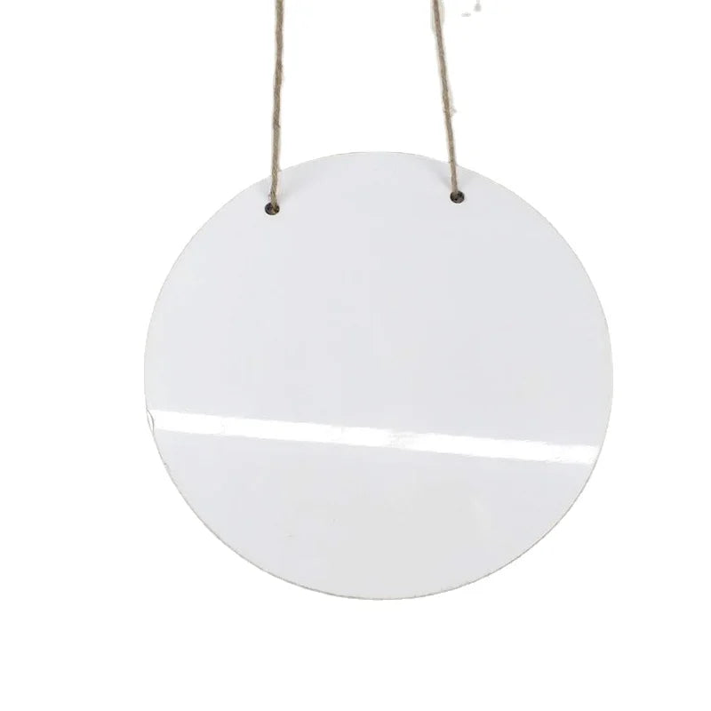Sublimation Blank Diy Photo Print Wood Mdf Door Plate Welcome Door Sign Round Shape 12inch Doorplate Hanger