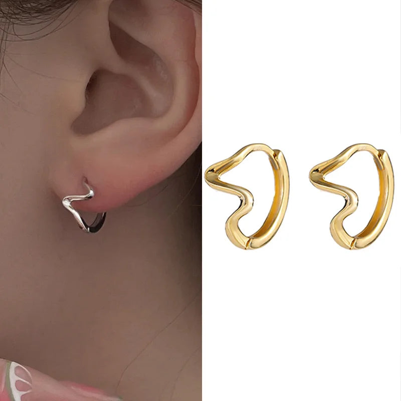 Wholesale Popular Design Sterling Display Gold Women Hoop Earrings Silver 925
