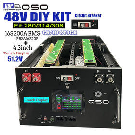 QSO Empty 16S Diy Kit case Unit 280 314AH 320AH Mb31 15Kwh Verticale Metal 24V/48V 280Ah Xr07 Lifepo4 Lithium Battery Boxes Rack