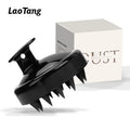 Custom Logo Silicone Hair Scalp Scrubber Massager Shampoo Brush Hair Brush Exfoliating for Dandruff Removal