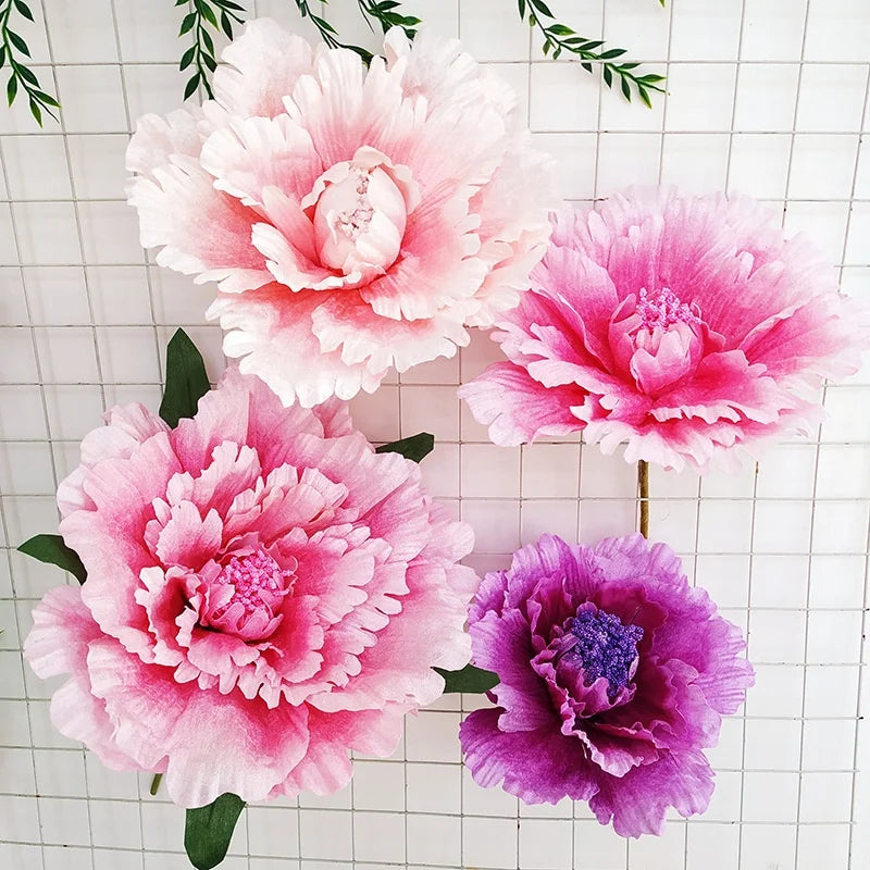 Large Flower Arrangement Silk Flowers Artificial Giant Peony for Wedding Decoration