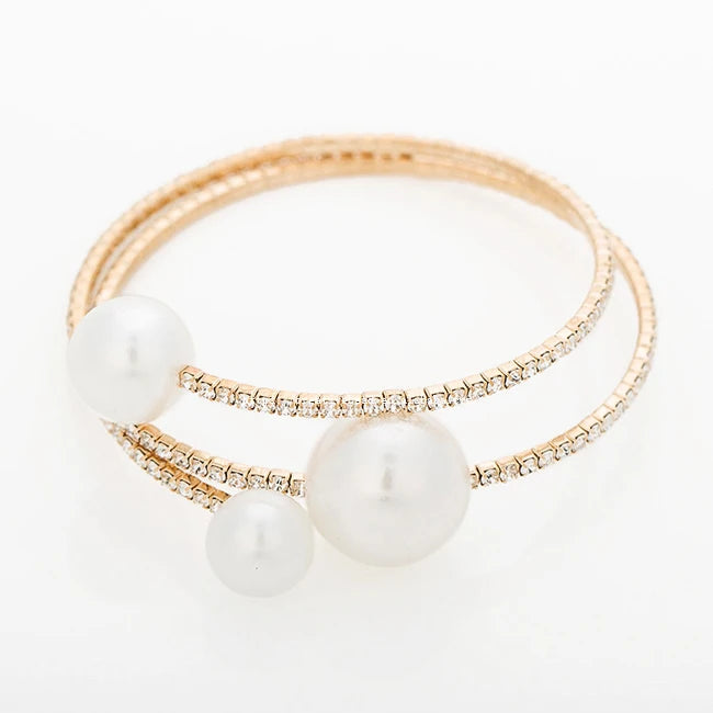 Mixed Designs for 2024 Hot Selling Crystal Double Rhinestone Chains Adjustable Cuff Opening Bracelet