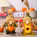 Short and Fat Fur Hat Head Pumpkin Sunflower Faceless Doll for New Harvest Season Decoration Hot Selling for Thanksgiving