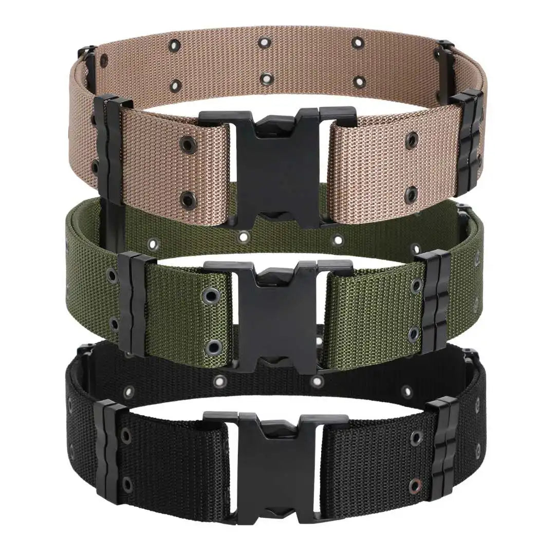 Custom Logo Outdoor Training Tactical Duty Belt Sports Equipment with Metal Eyelets Hunting Outer Strap Fabric for Training