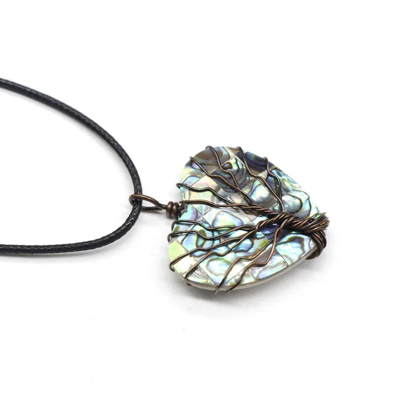 DIY Natural Gemstone Heart Pendant for Diy Jewelry Semi-precious Wholesale Crystal Chips