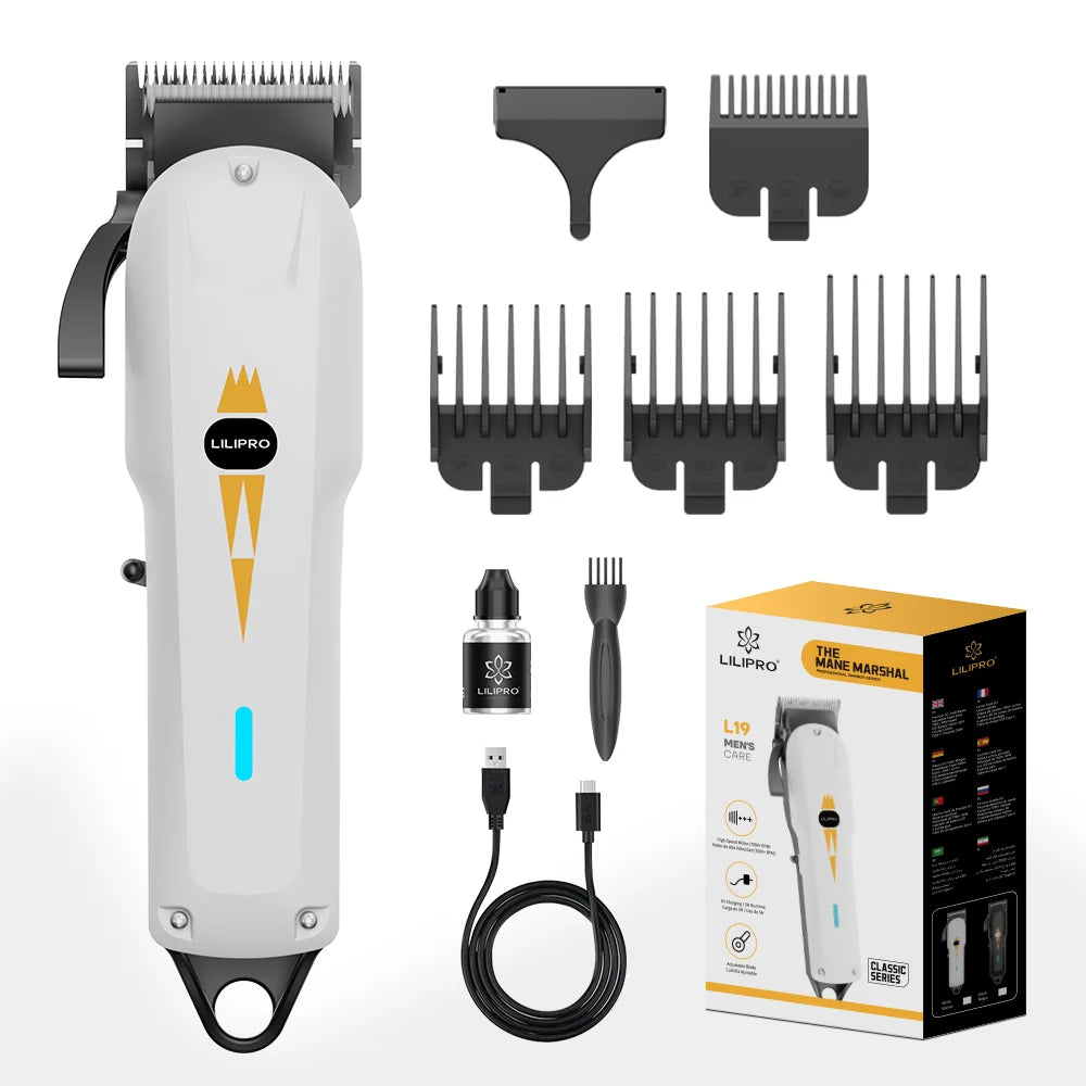 LILIPRO L19 Professional High-Quality Cordless Hairdresser Electric Hair Clipper for Trimming Hair and Beard