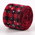 Polyester Christmas Tartan Plaid Ribbon Single Face Check Design for Festive Holiday Decorations