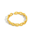 Trendy Twisted Rings 925 Sterling Silver Ring Rhodium 18k Gold Jewelry Adjustable Ring for Women
