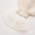 LHY Wholesale Black White Breathable Mesh Wrist French Lace Ruffle Trim Polyester Lolita Sleeve Cuff for Photography Props