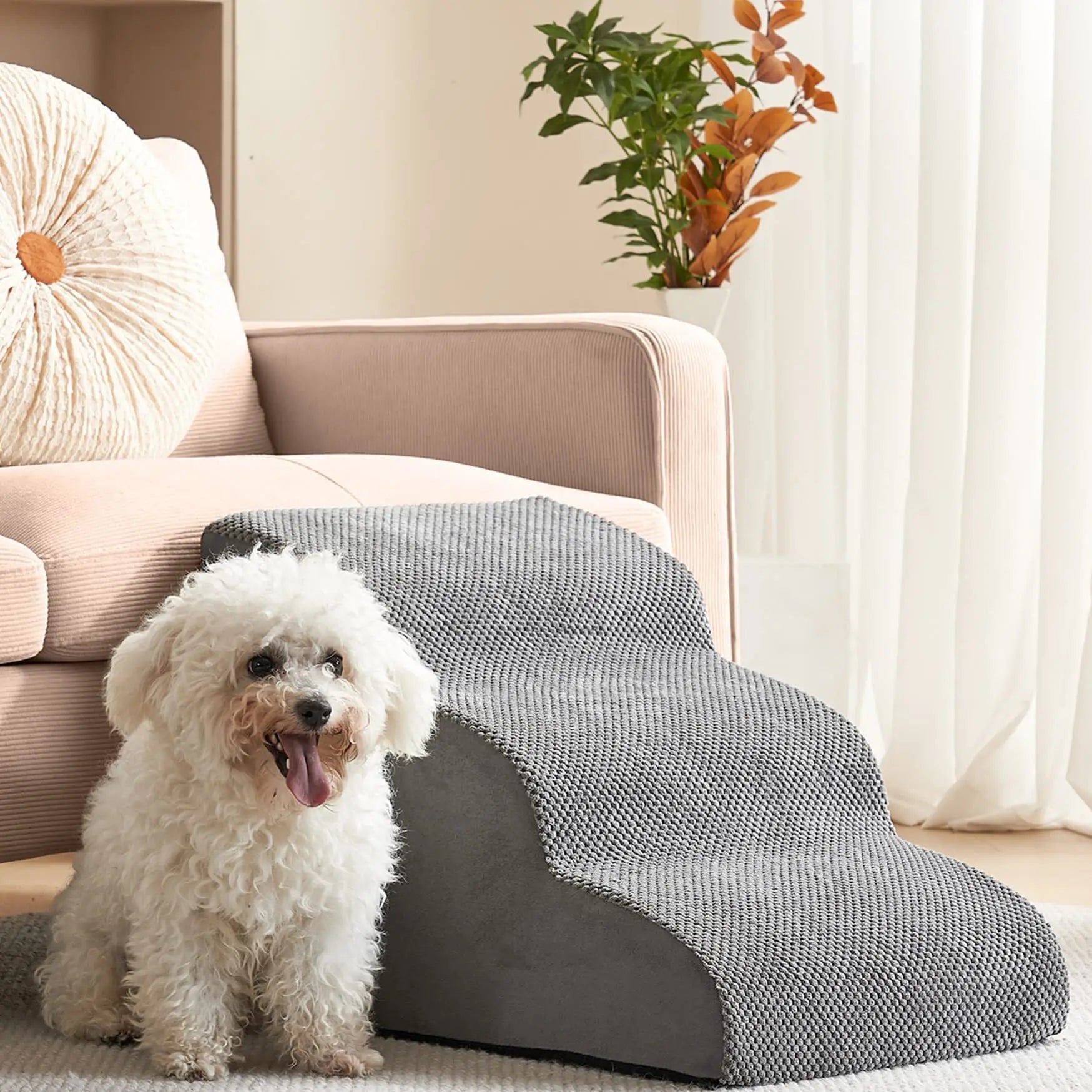 Pet Stairs Dog Sofa Bed Anti slip Pet Steps Dog Climbing Ladder Removable and Washable Sponge Climbing Ladder