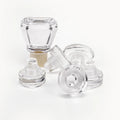 Factory Wholesale Custom logo Printed Crystal Transparent Glass Cork Stopper Vodka Tequila Whisky Bottle Cork Stopper