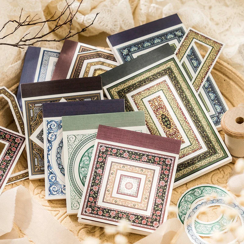 30Pcs/Pack  Material Multi-Functional Collage Border Book Baroque Window Series Retro Material Paper Book Foundation