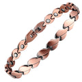 Wholesale Fashion Jewelry Rust Resistant Link Anklets  Magnetic 99.99% Pure Copper Anklet Chain Adjustable Love Heart Anklet
