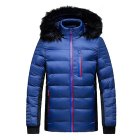 New British Style Hooded Detachable Men Long Cotton Padded Jacket Fashion Slim Cotton Padded Jacket