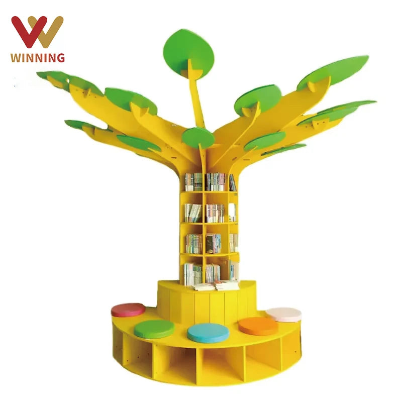 Montessori Wooden Tree Bookshelf Daycare Classroom Reading Corner Preschool Kindergarten Childcare Shelves for Learning Centre