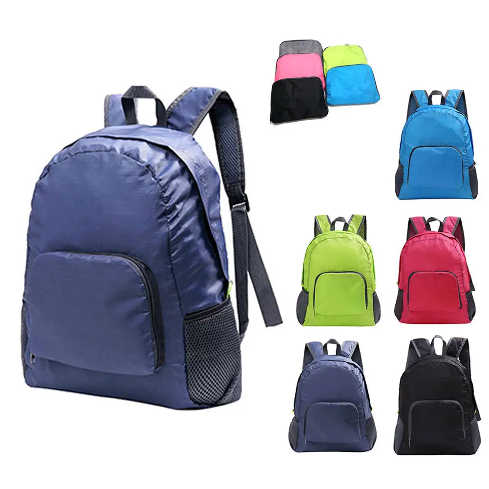 Oxford Waterproof Folding Backpack Women and Men Outdoor Sports Mountaineering Storage Backpack Travel School Bag