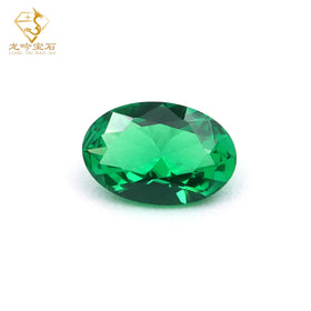 Oval Synthetic Green Nano Diamond Fancy Shape Nanosital Crystal Green Nano Stone
