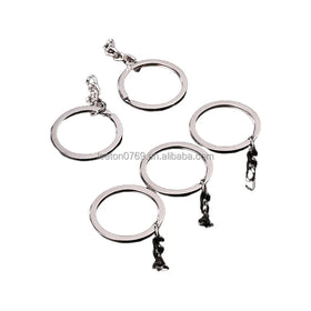 Stock Supply 2.0 X 30mm Metal Round 4-link Keyring for Bag Decoration