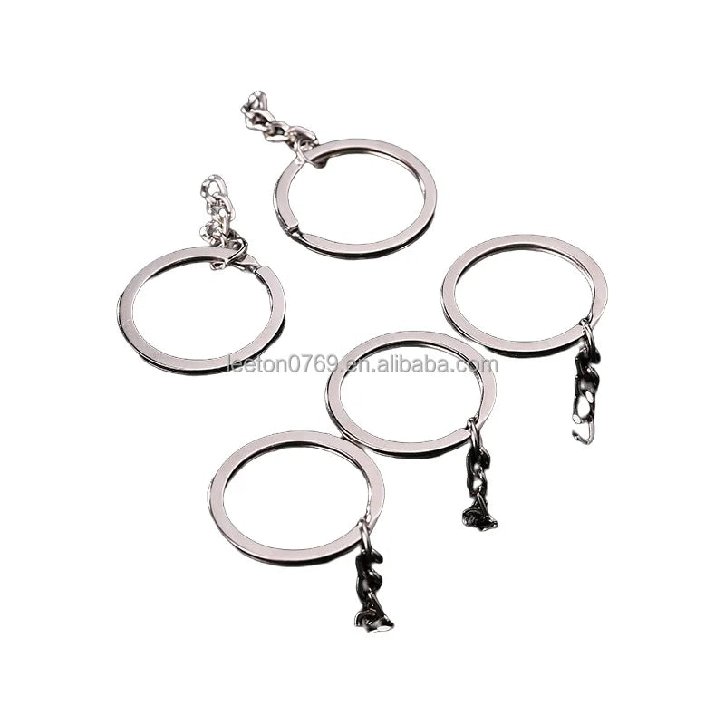 Stock Supply 2.0 X 30mm Metal Round 4-link Keyring for Bag Decoration