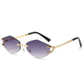Personalized Sunglasses With Logo Fashion Sunglasses Newest Women Polygon Rimless Sunglasses