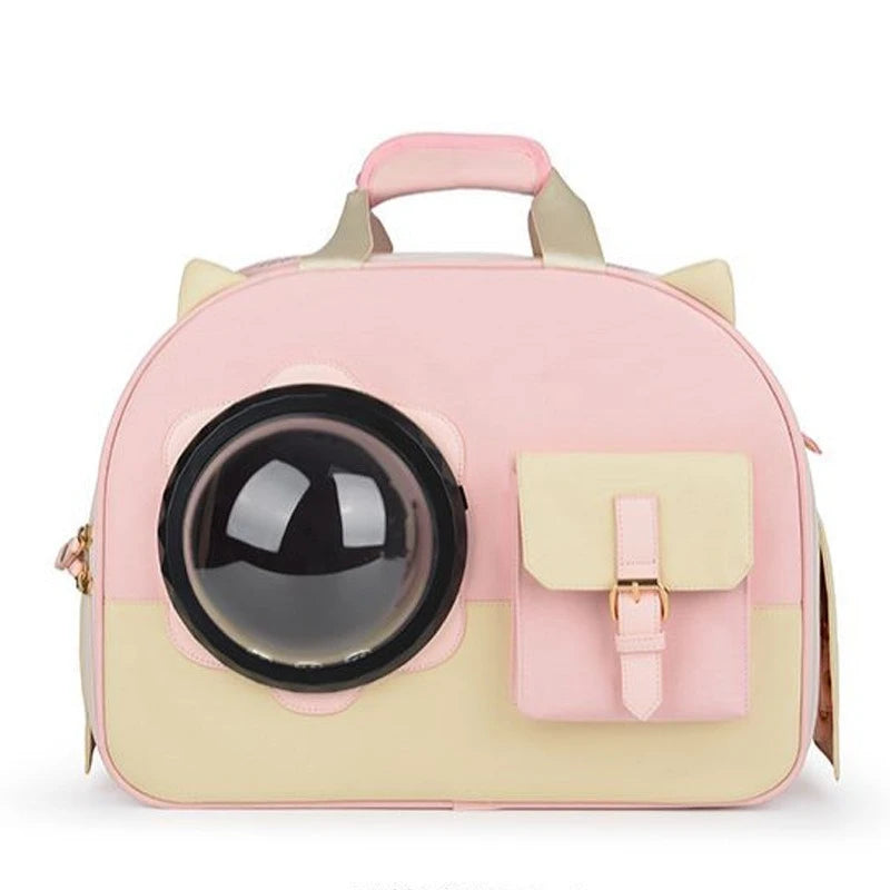 Hot Seller Portable Rolling Cat Carrier Breathable Travel Pet Bag Silent Wheels Large Capacity Single Shoulder Design for Cats
