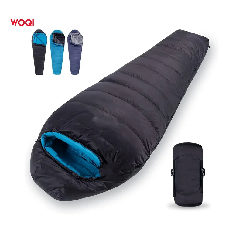 WOQI High Quality Winter Mummy Sleeping Bag for Camping with Free Compression Sack MegaBDM