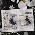 20pcs/pack Flowers Full of Three-dimensional Handbook Sticker Pack Retro Stickers Handbook Stickers Handbook Material
