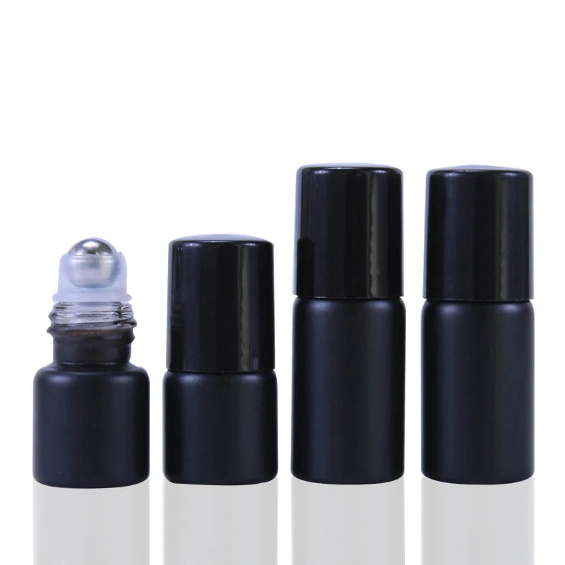 Wholesale Envases Para Desodorante 1ml 2ml White Black Color Vial Sample Deodorant Min Roll on Bottle 3ml