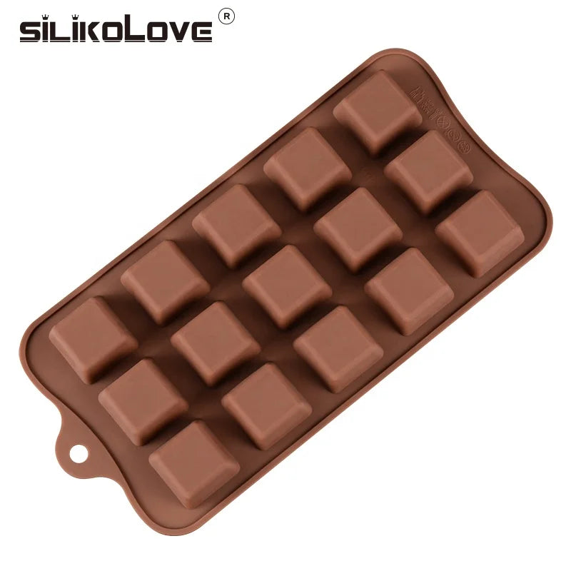 Chocolate Mold Cake Decor JSC2773 Reusable Food Grade 3d Square Shaped Cube Shaped Silicone Cake Tools Moulds Disposable CE / EU