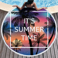 Flamingo Microfiber Eco-Friendly Quick Dry 150cm Beach Towel Bohemian Roundie Swim Pool Circle Tassels Children's Beach Blanket MegaBDM