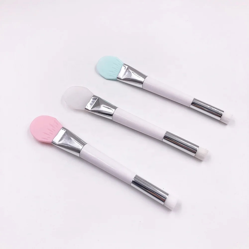 Soft Silicone Dual-Sided Facial Mask Applicator Beauty Tool for Foundation Cream Clay Mask Application Face Cleaner Makeup Tool