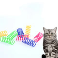 2023 Durable Plastic Colorful Spring Jumping  Toy Retractable Spring PP Interaction Pet Grinding Claws Cat Toys