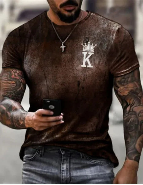 Custom Abstract 3D Print Jersey Men's Breathable Anti-Pilling Summer Short Sleeve Smart Casual T-Shirts 6XL Plus Size