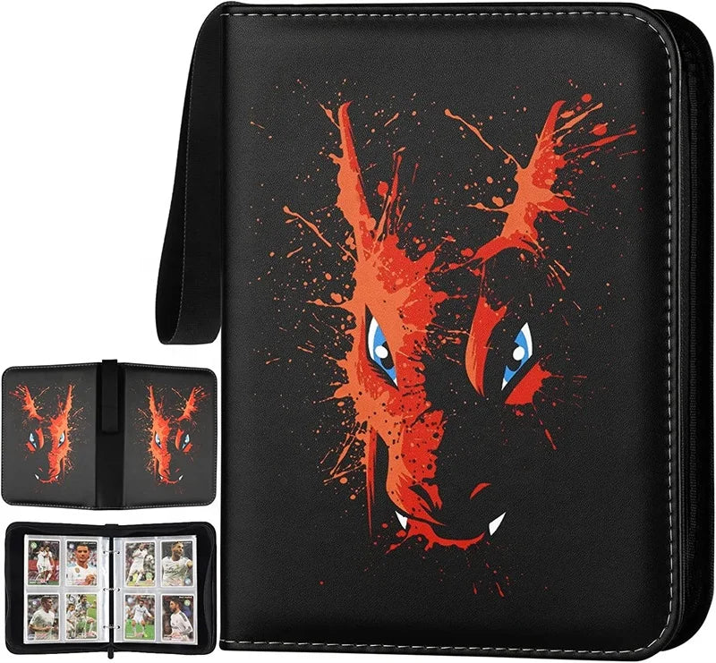 Factory Premium Poke Mon Map Collection 4 Pocket Holder Portfolio Binder Trading Card Album Folder