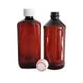 16oz Empty Pai Lean Prop Amber Arch Cough Syrup Plastic Bottle with Qr Code Cap and Sealed for Your Protection