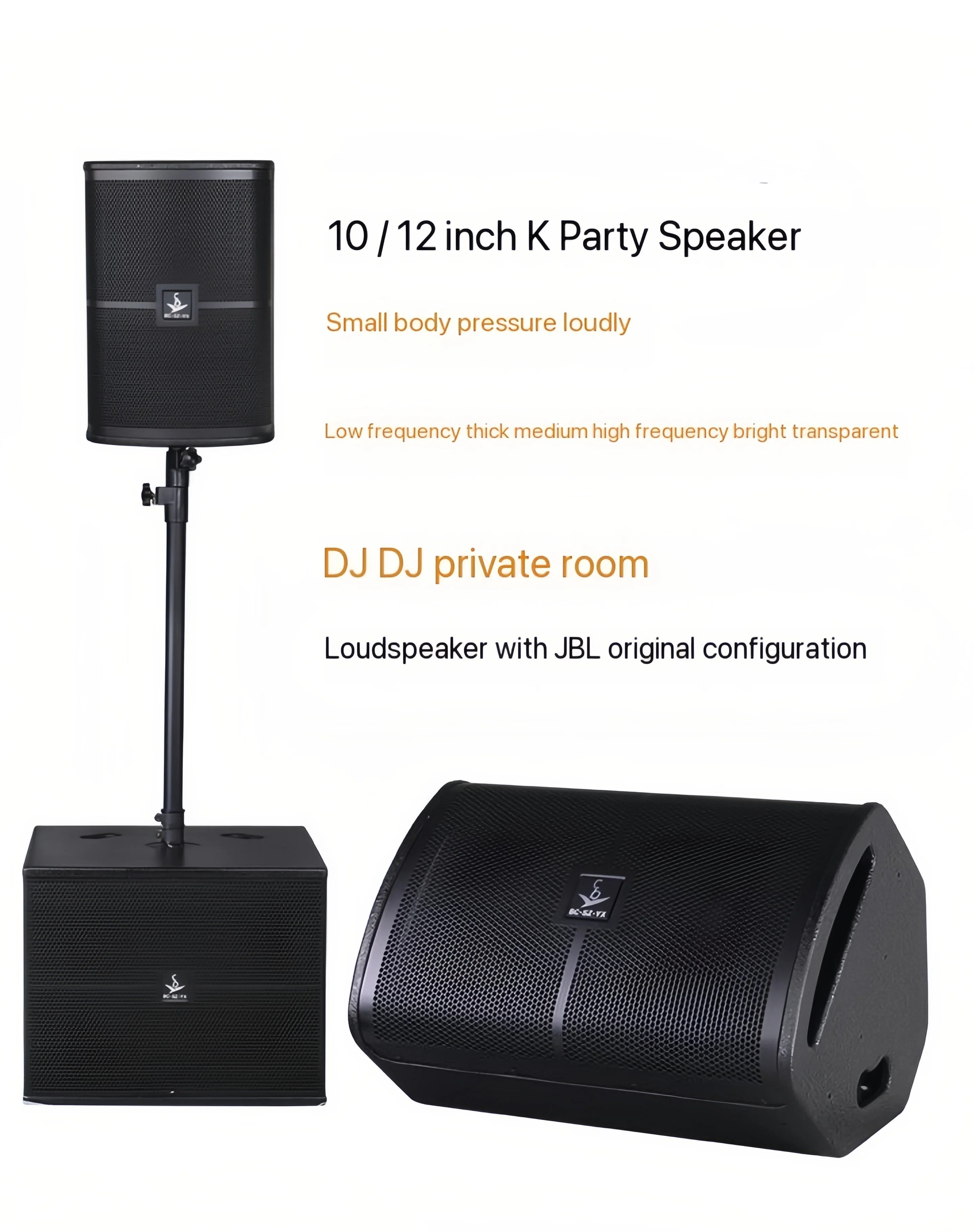 10/12\" Party Bar Audio Sound Equipment Set with 18-Inch Subwoofer for Villa Home Parties