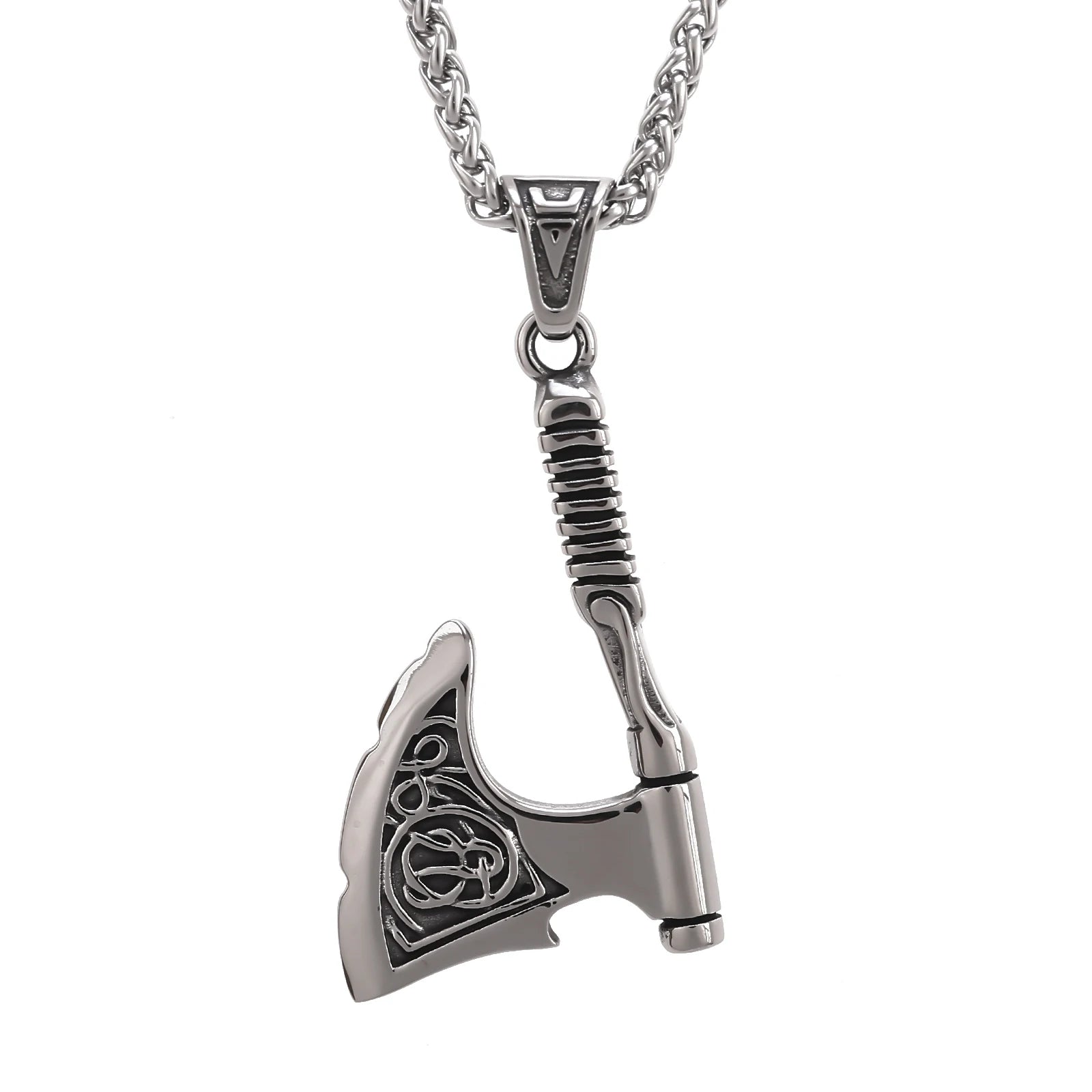 Viking Souvenir Stainless Steel Necklace Viking Necklace Norse Axe Pendant Necklace Viking Jewelry