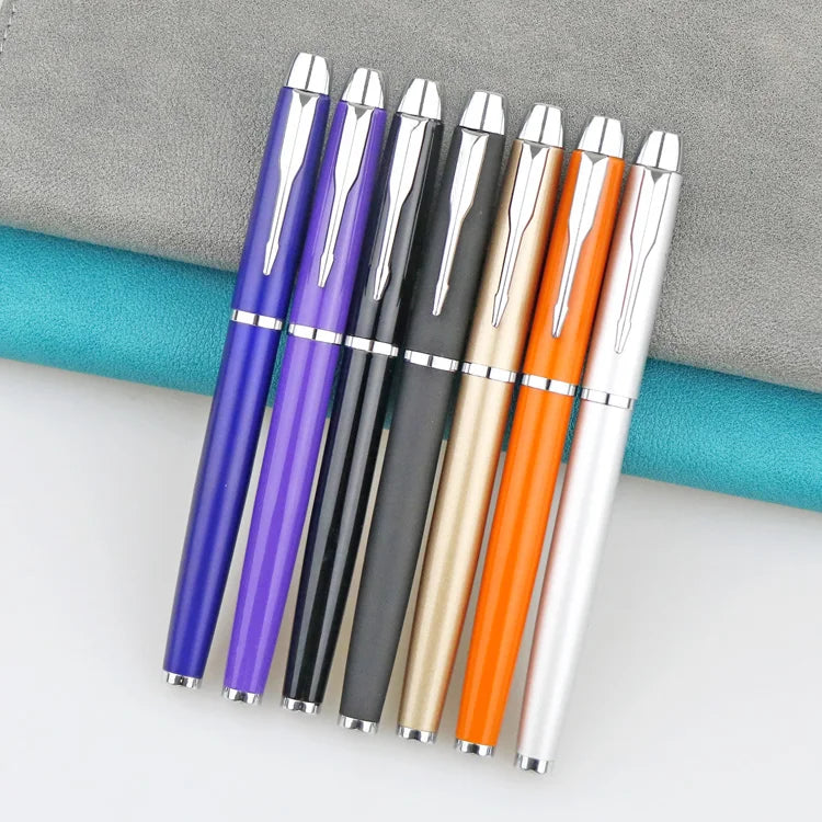 Durable Custom Logo 1.0mm Metal Gel Pens for Office & School Use Multi-Colored Ink Promotional DIY Pen Blanks