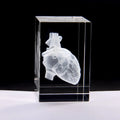 High Quality 3D Laser Engraving Heart Organ Crystal Cube Medical Science Souvenir Gifts MegaBDM