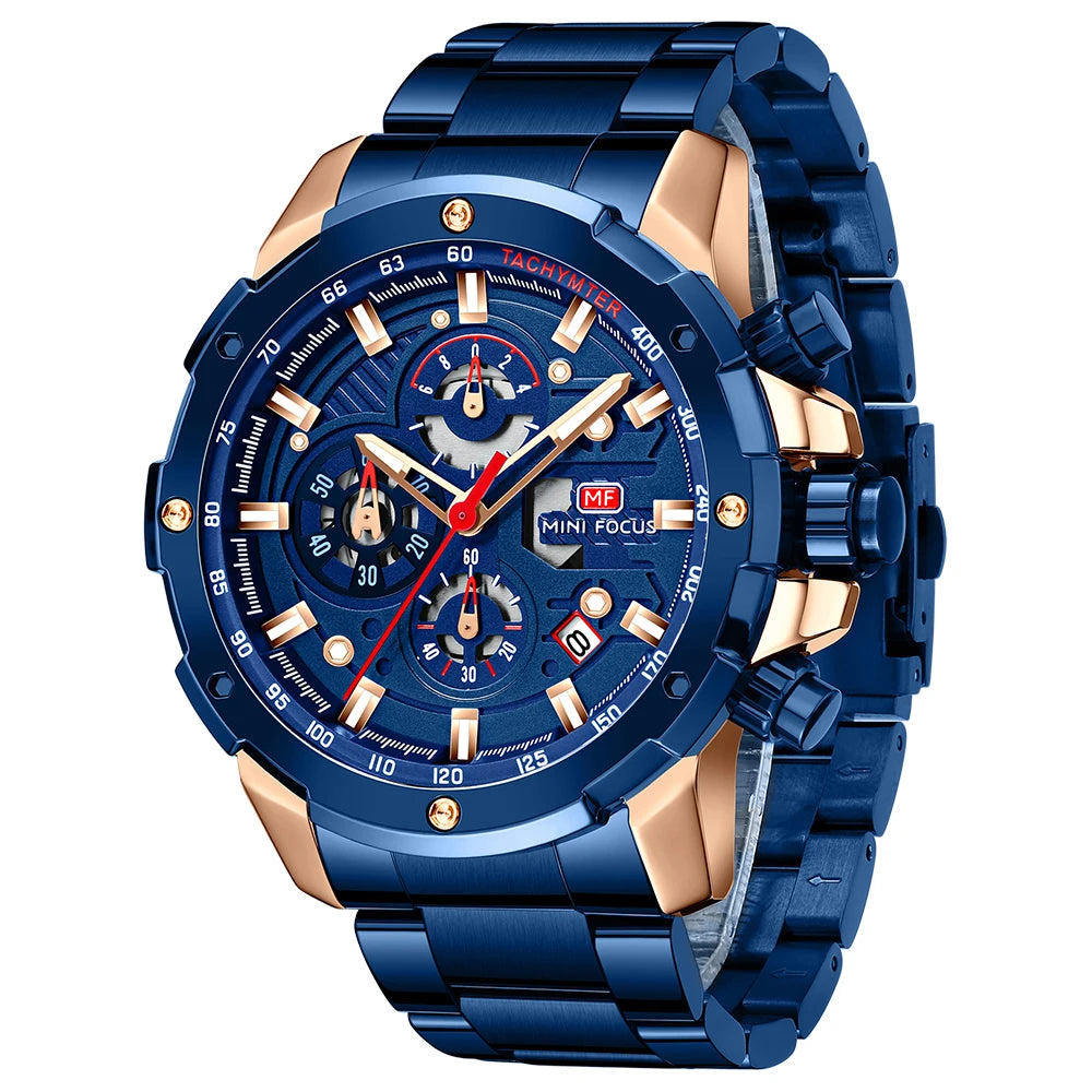 Relogio Masculino Mini Focus MF0401G Original Brand Luxury Men Wrist Watches New Fashion Chronograph Quartz Watch