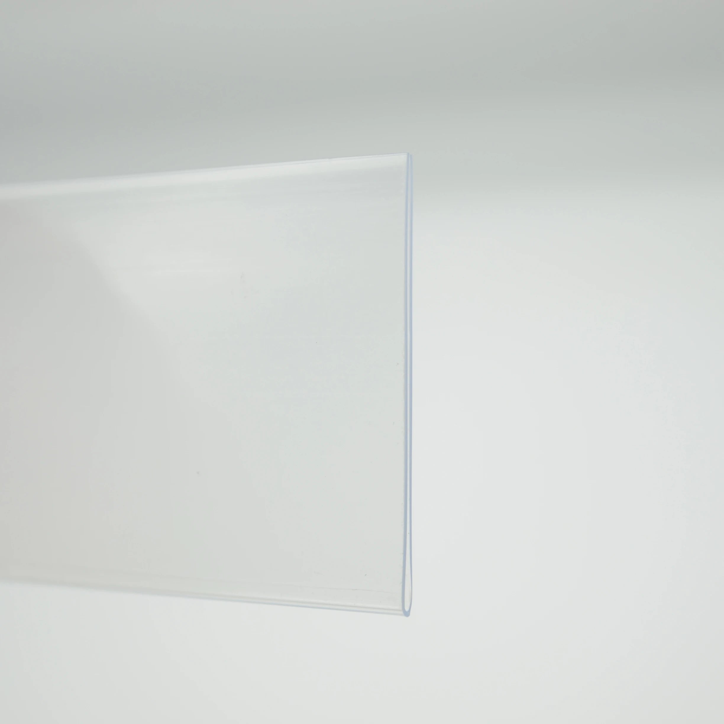 clear Plastic Products Adhesive Tape Molding  Plastic Strip for Supermarket Shelf