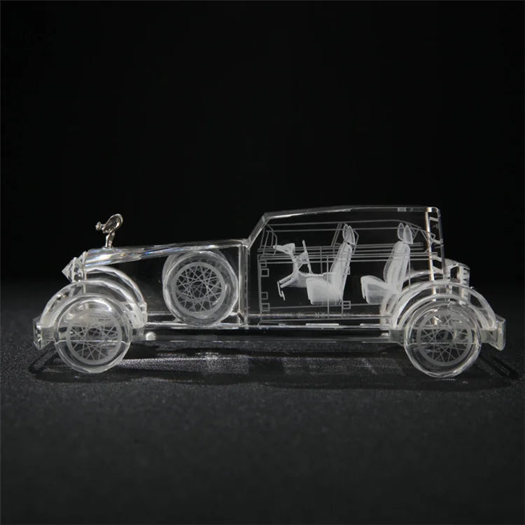 3D Engrave Custom Logo Crystal K9 Glass Crafts Off-road Vehicles Racing Car Model Gift Decoration Paperweight